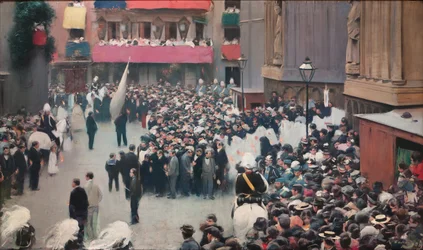 The Corpus Christi Procession Leaving the Church of Santa Maria del Mar